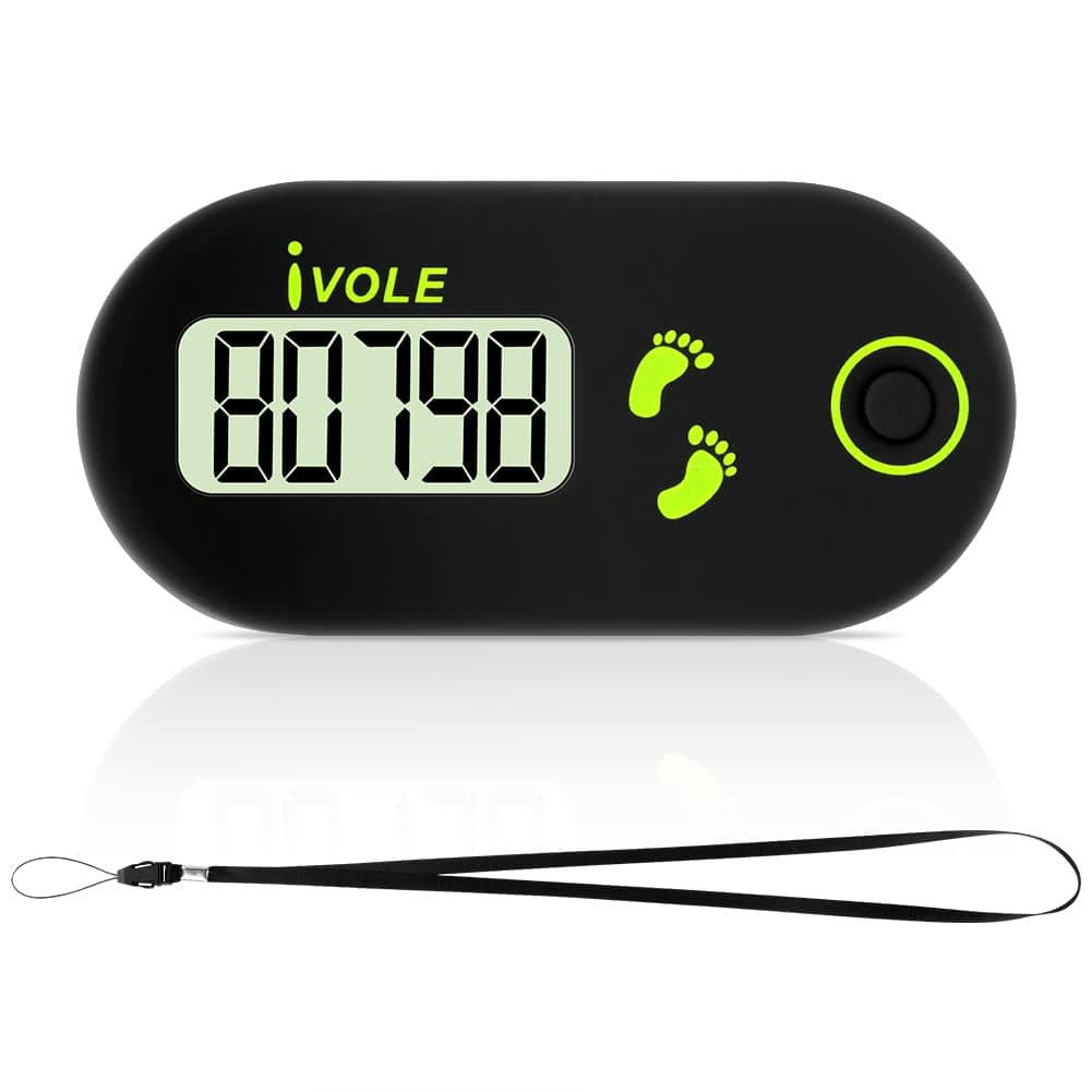 Flintronic ミニ歩数計 3Dウォーキング歩数計 クリップ付き3Dウォーキング歩数計 ポータブルデジタル歩数計 クリップオンステップカウンター 男女兼用 クリップ付きステップカウンター ミニ歩数計付き