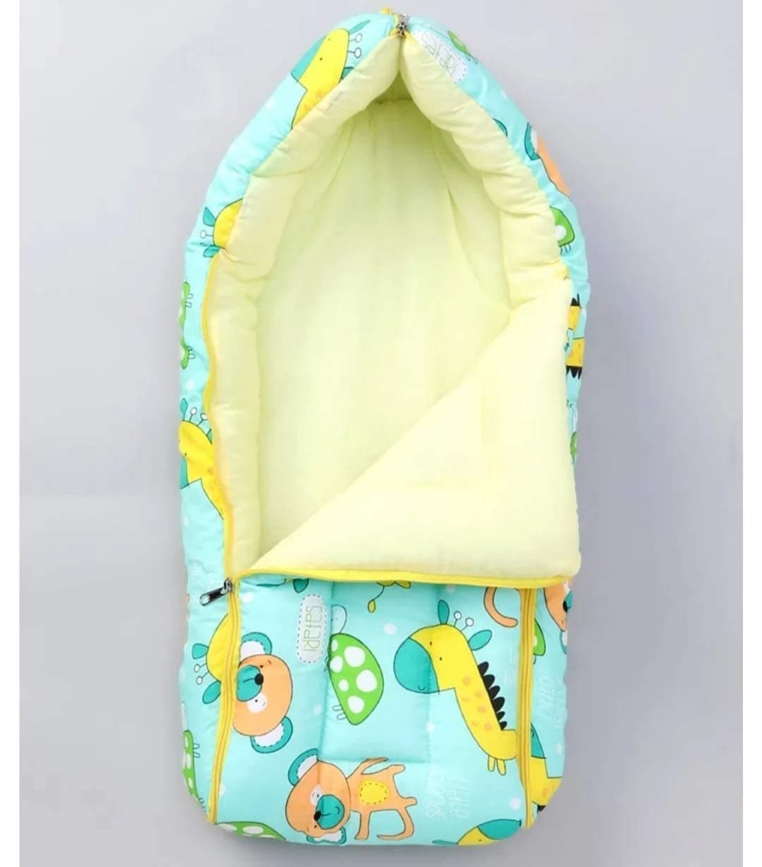 Sharma Clothing Baby Stylish Printed Baby Bed, Sleeping Bag & Carry Nest, Cotton Baby Bedding for New Born & Infant,Unisex Baby Sleeping Bed,Green, 1 Count