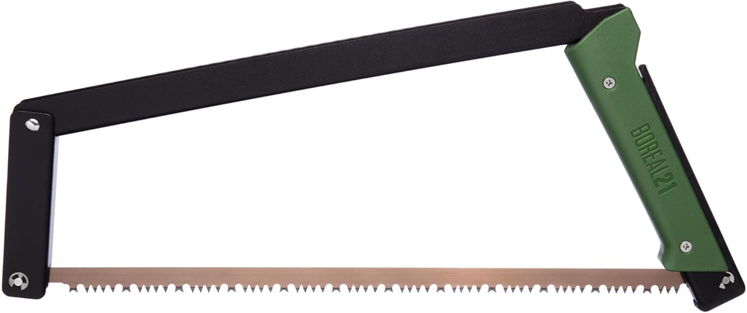 Agawa Canyon - BOREAL21 -> 21 Inch Folding Bow Saw - Black Frame, Green Handle, 21" All Purpose Blade