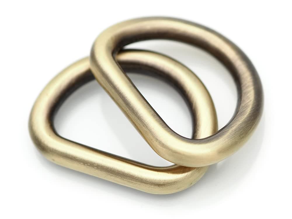 CRAFTMEmore 10 Pack Classic D-Ring Findings Purse Belts Strap Loop Quality Finish D Rings Available in 5 Different Sizes 25mm (1") brown HQ