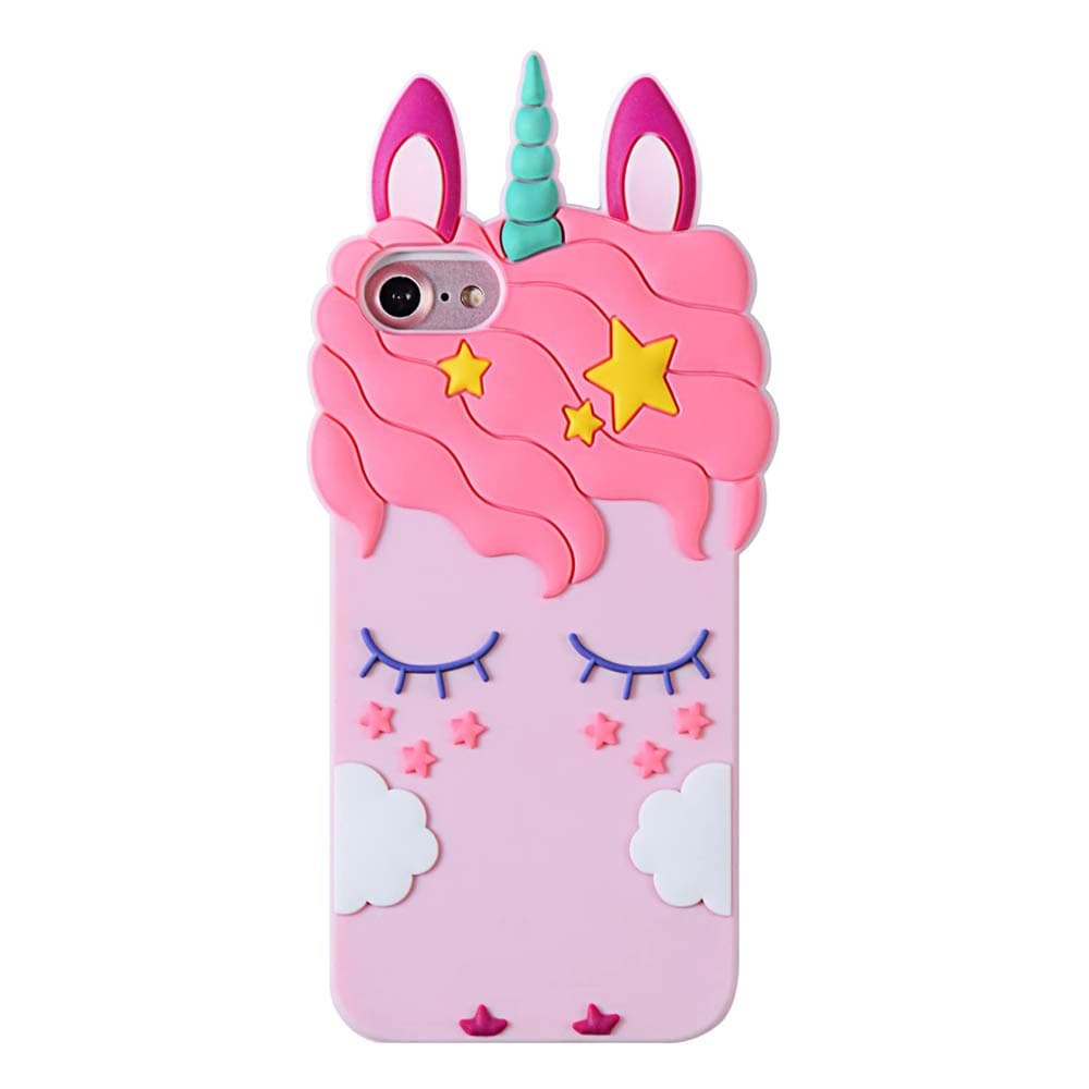 Zchiko Unicorn Quicksand 3D Cartoon Horse iPod touch Case, Compatible For iPod touch 7, 6 & 5th (Generation), Kawaii Character Cover Cases, Soft & Elegant Design, Perfect Fit (Clouds Patterns)