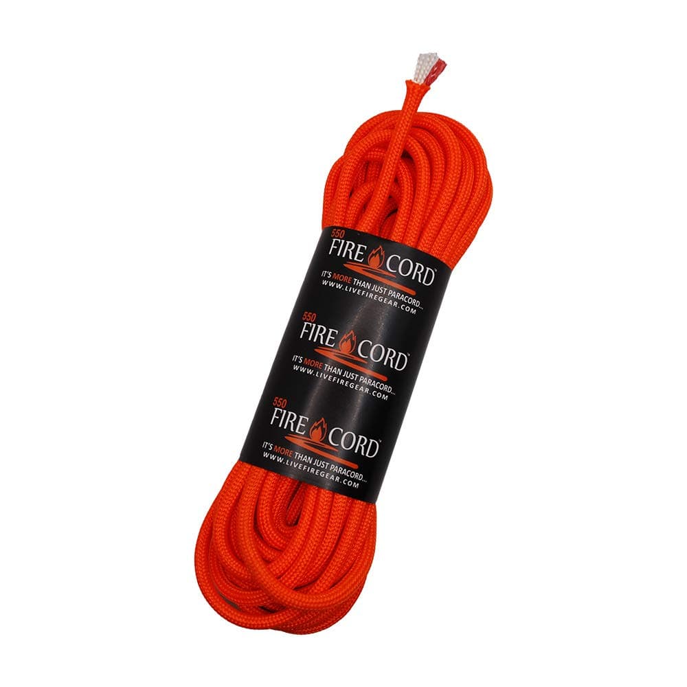 Live Fire 550 Fire Cord - 25 Feet - Safety Orange