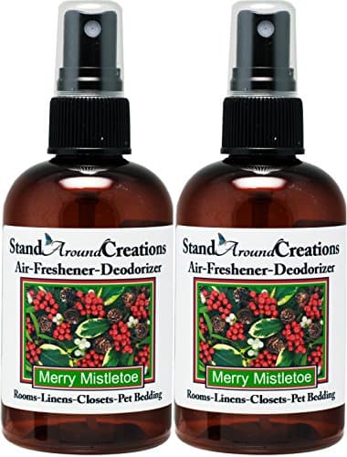 Stand Around Creations Set of 2 - Concentrated Spray for Room/Linen/Room Deodorizer/Air Freshener - 4 fl oz - Scent -Merry Mistletoe