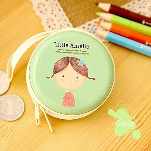 BestTopc Cute Creative Design Carrying Pocket Storage Earphone Case for Earphone MP3 Green