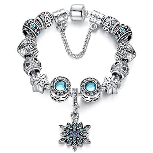 Charm Central Frozen Snowflake DIY Charm Bracelet Kit - Make Your Own Charm Bracelet for Girls