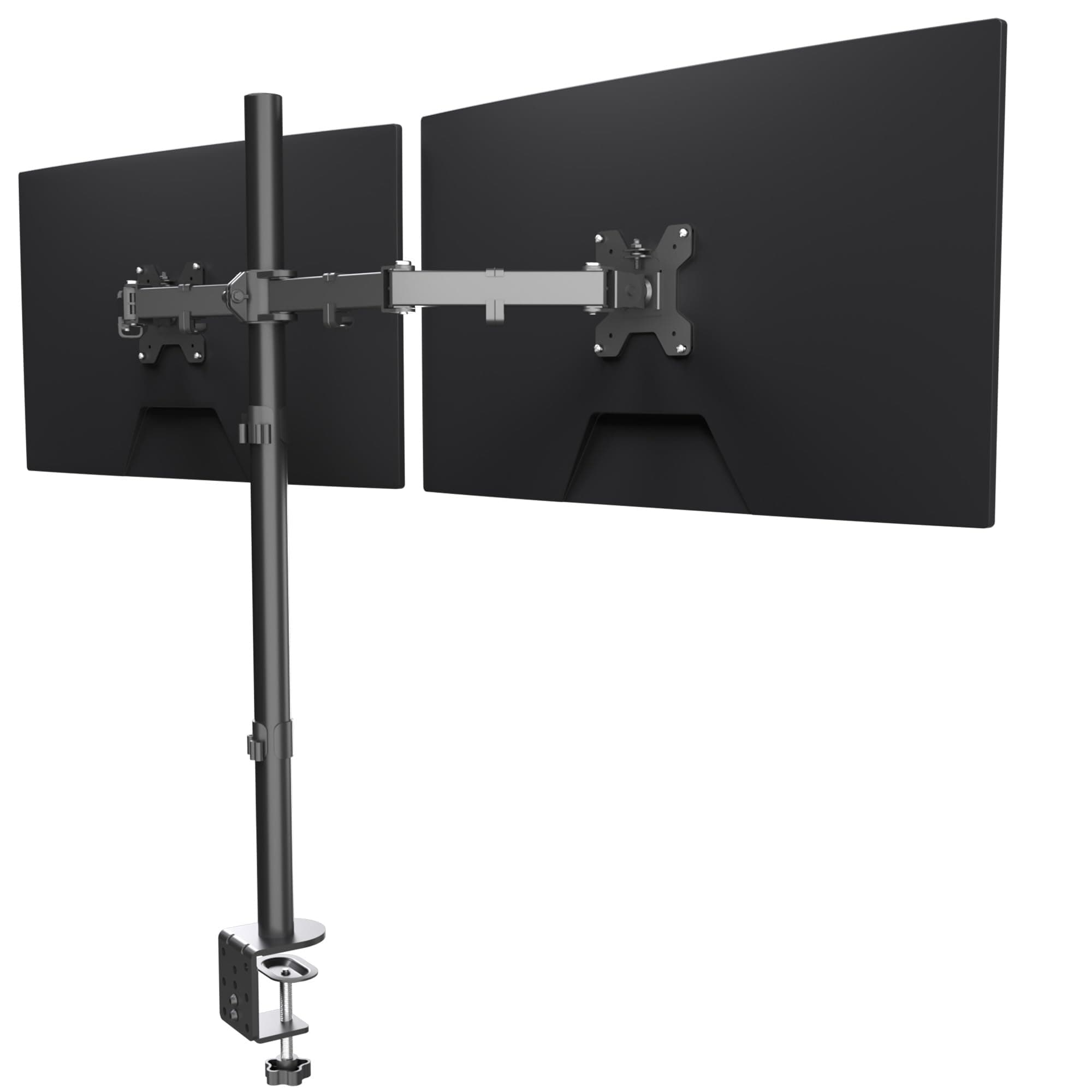 Suptek Dual Monitor Desk Mount, Adjustable Dual Monitor Arm for 2 Computer Screens up to 27 inch, Extra Tall 31.5" Pole Dual Monitor Stand for Desk, Holds up to 22 lbs(MD6842)