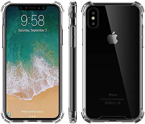 Protective Case cover compatible with IPhone X and XS Case, Clear Slim Hybrid Cover
