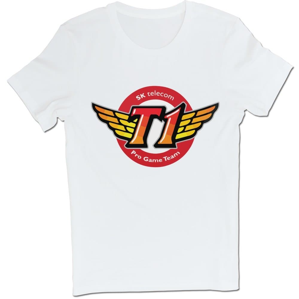Korea SKT T1 Esports Team Logo T-shirts White L For Man