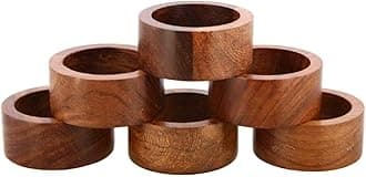 Wooden Napkin Ring for Weddings Dinner Parties or Every Day Use (Set of)