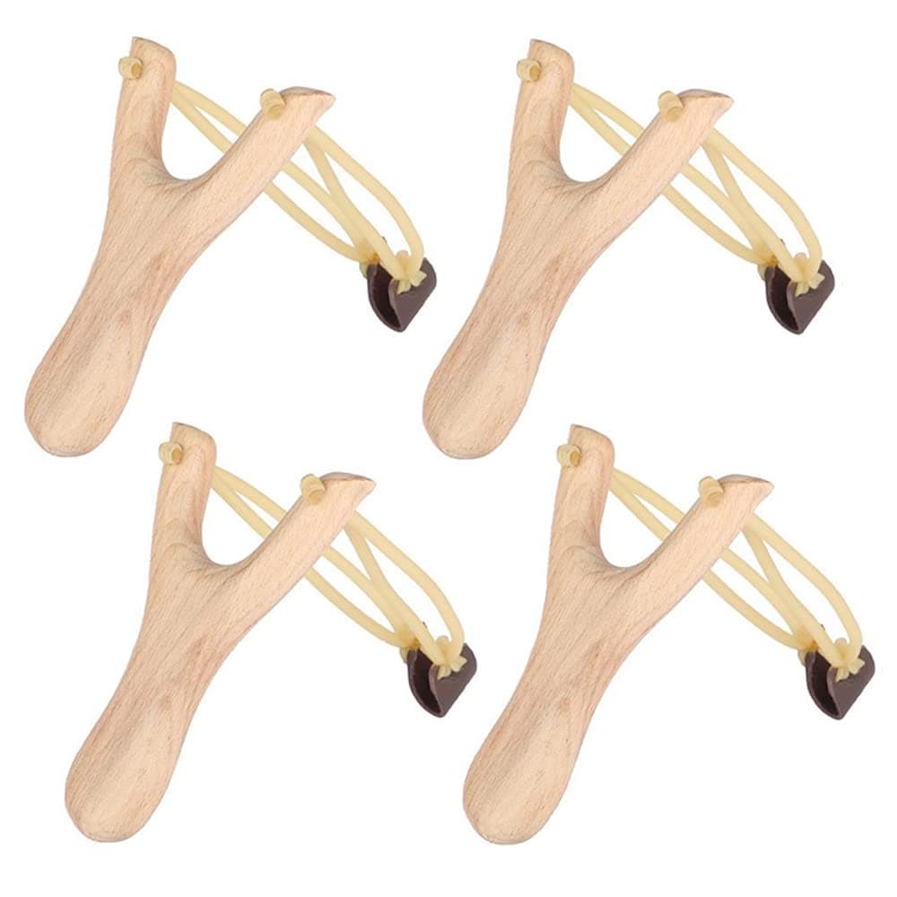 Beginner-Friendly Wooden Catapult Toy, Outdoor Hunting Skill-Training Catapult Toy, Used for Enhancing Focus, Physical Coordination and Muscle Control, as Well as Relieving Stress. 4 Pack