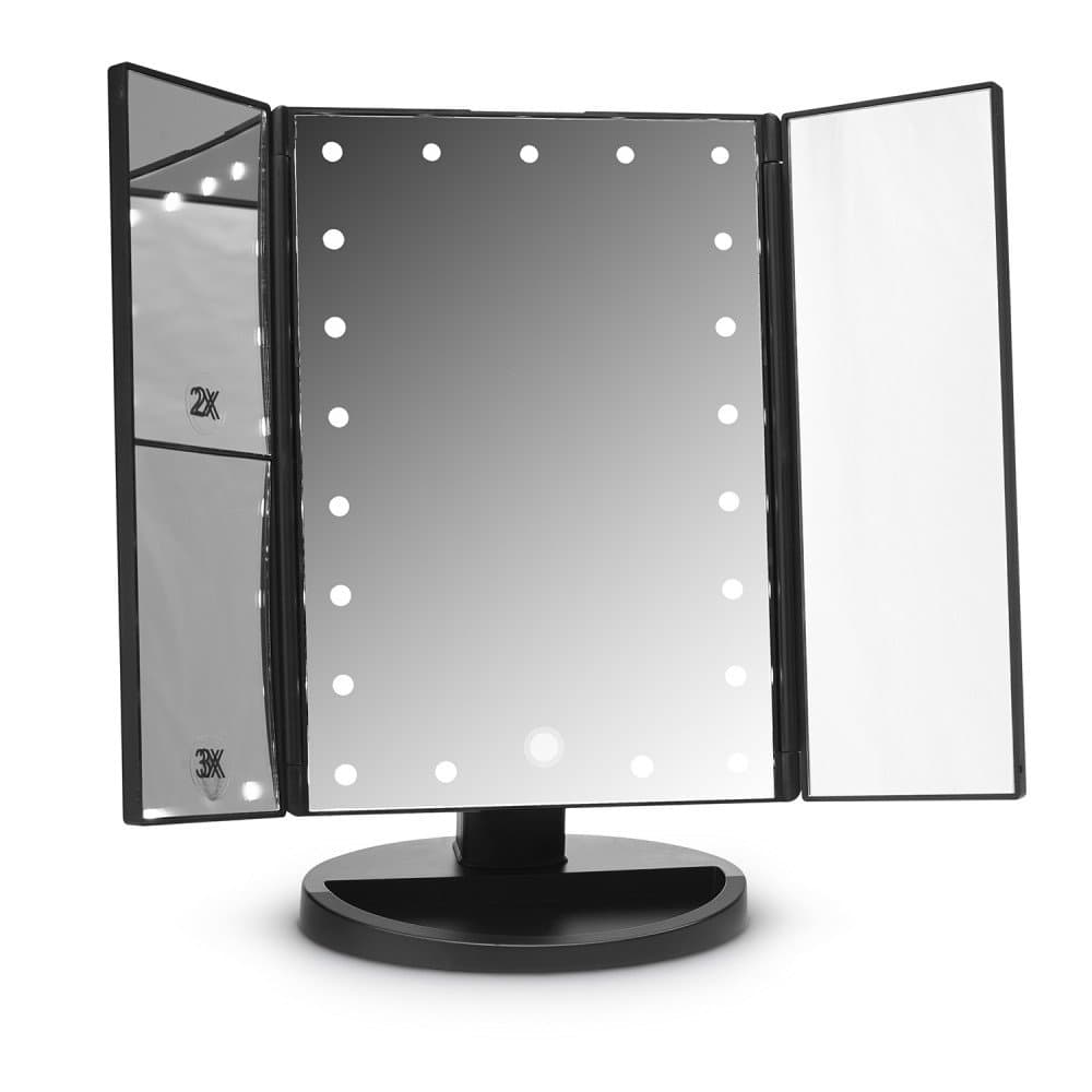 Sundaze Trifold Led Light Mirror (Black)