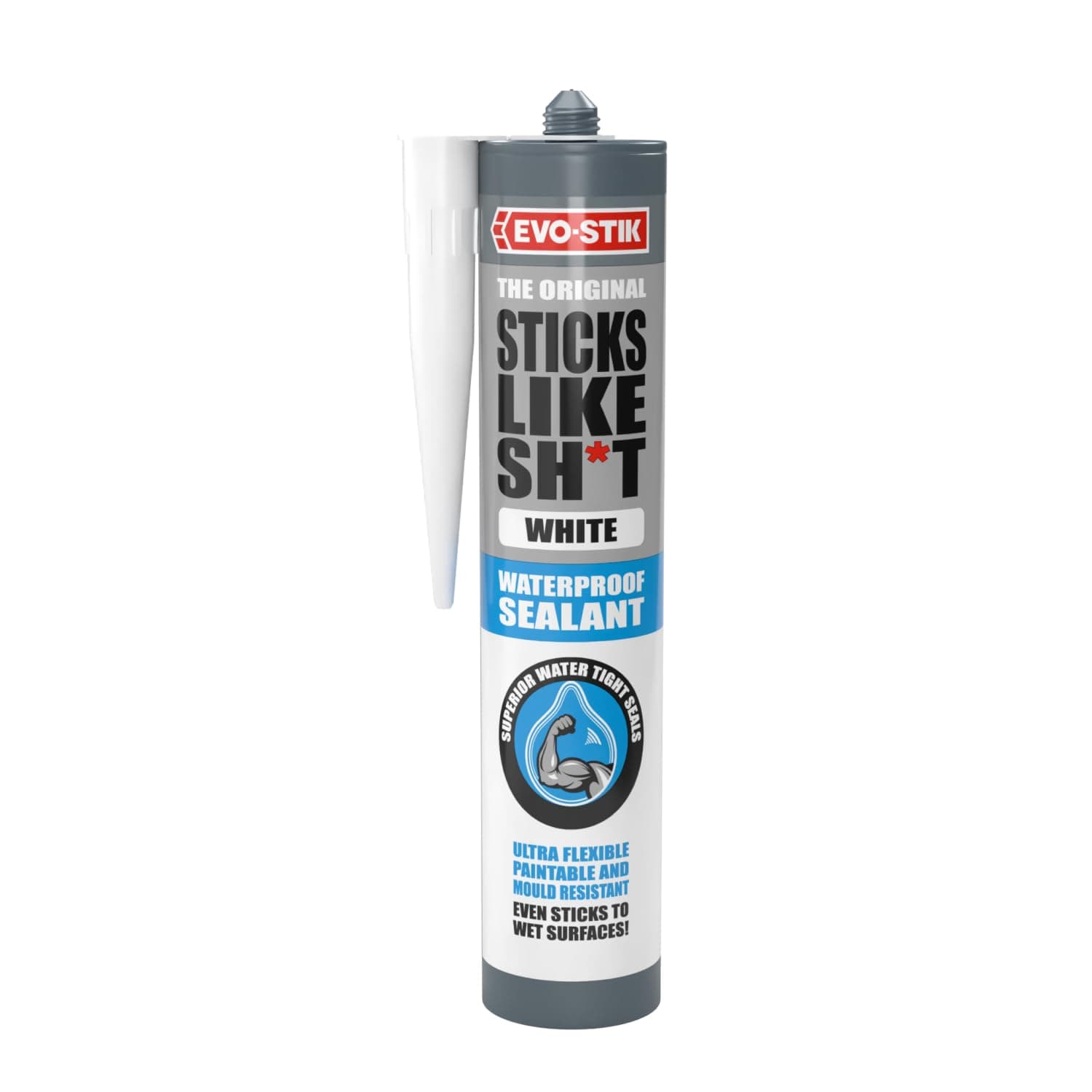 Sticks Like Sh*t Waterproof Sealant, All-Purpose, Mould resistant, Colour: White, Size: 290ml
