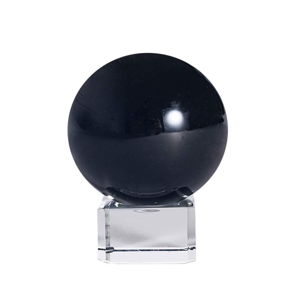 LONG SHENG 50mm Crystal Ball Wedding Venue Decorations Feng Shui Decorative Balls Christmas Ornaments(Black)