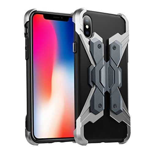 iPhone X Metal Case, Personalized Durable Phone Case for iPhone X, Anti-Scratch and Full Protection/Combined with Aviation Aluminum Alloy Metal and Soft TPU