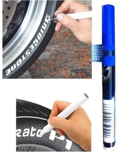 4 Pack Car Motorcycle Cycle Tyre permanent white paint marker pen most surfaces powerful top gear