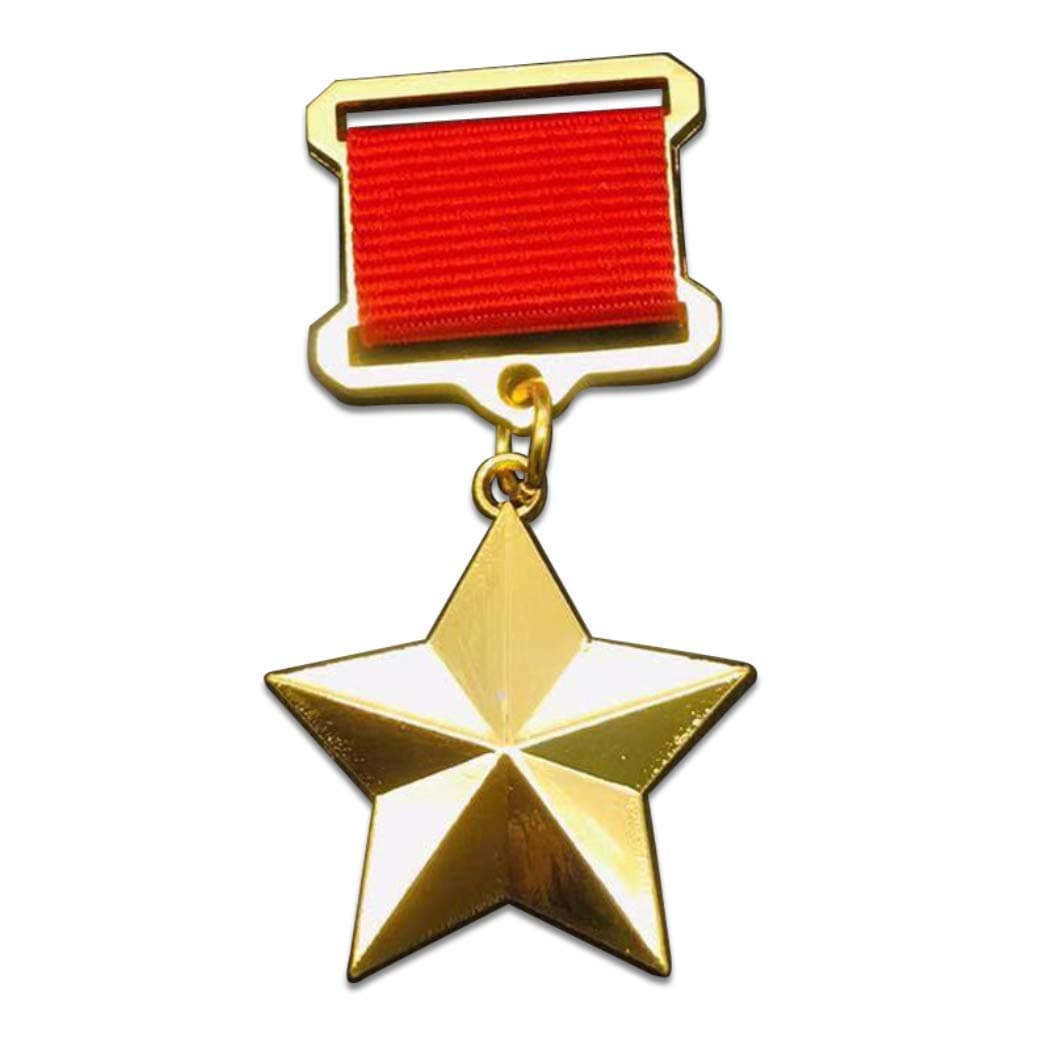 Soviet Union Socialist Labor Hero Medal CCCP Russia Labor Gold Star Medal-WW2 USA USSR Military Badge Medal Collection Souvenir Lapel Pins Copy Soviet Hero