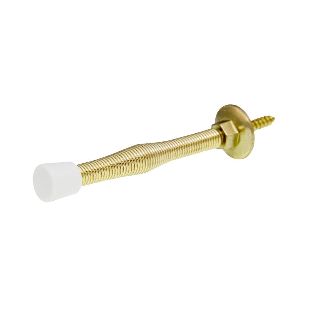 ABH Spring Type Door Stop Bright Brass