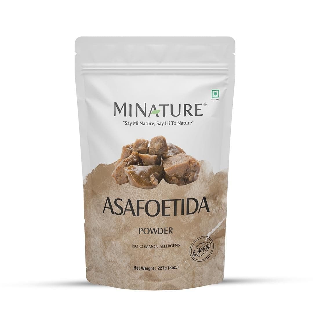 Asafoetida Powder (Hing)(Asafetida) by mi nature| 100% Pure and Natural | 227g (08oz) (0.5lb)| Indian spice for cooking| From India
