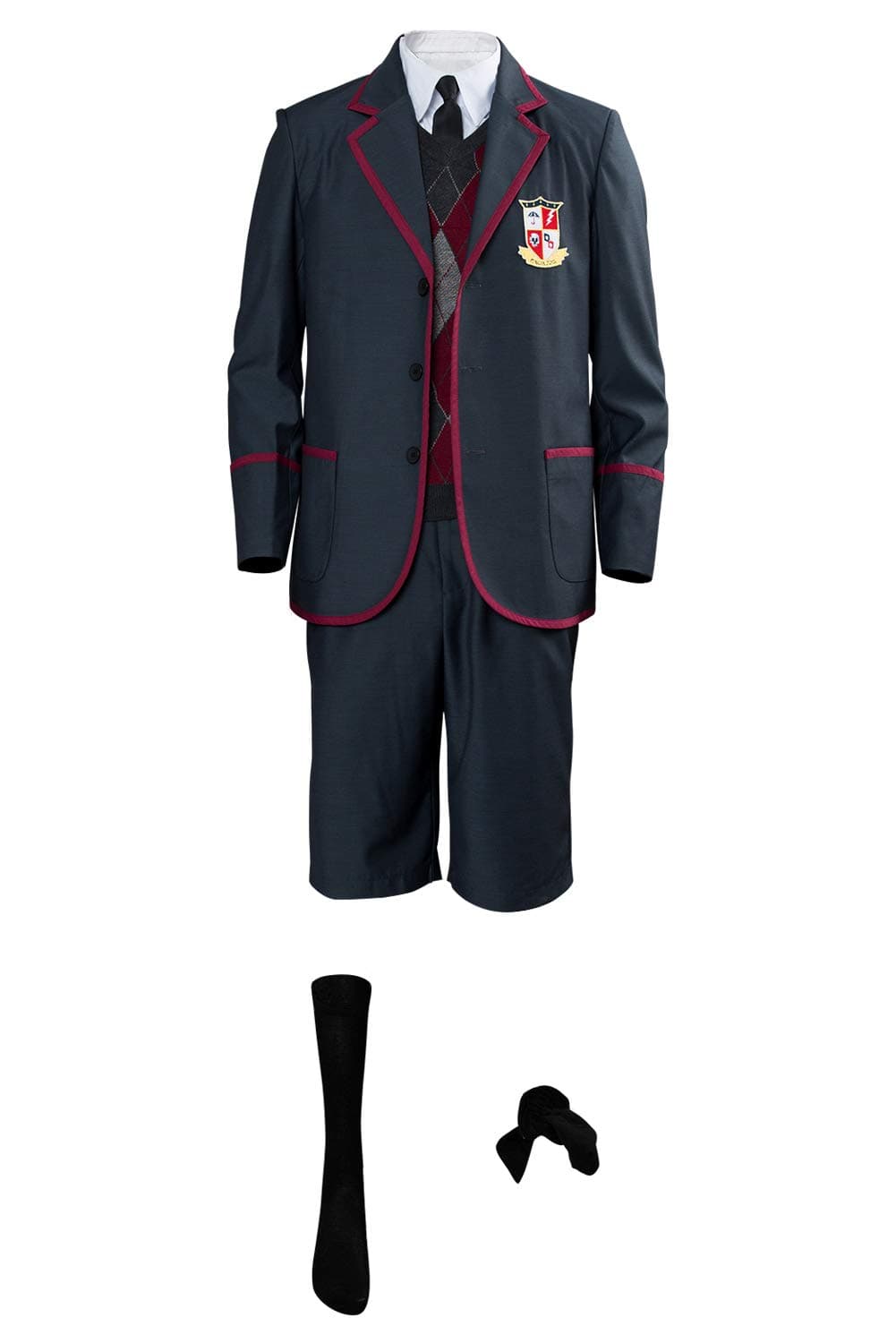Adult The Umbrella Academy Boys School Uniform Outfit Cosplay Costume (L, Kids)