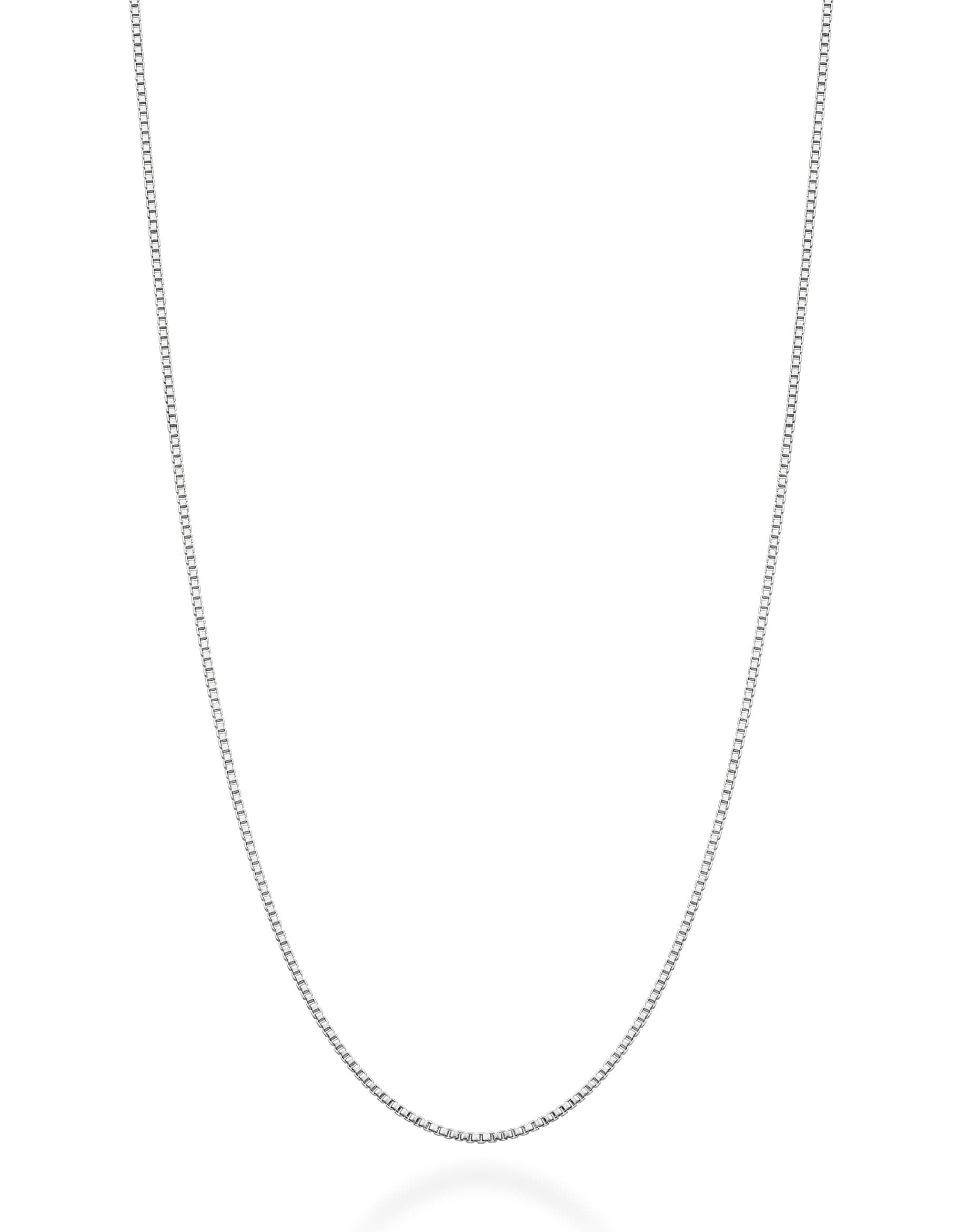 Miabella Solid 925 Sterling Silver Italian 1mm Box Chain Necklace for Women Men, Made in Italy