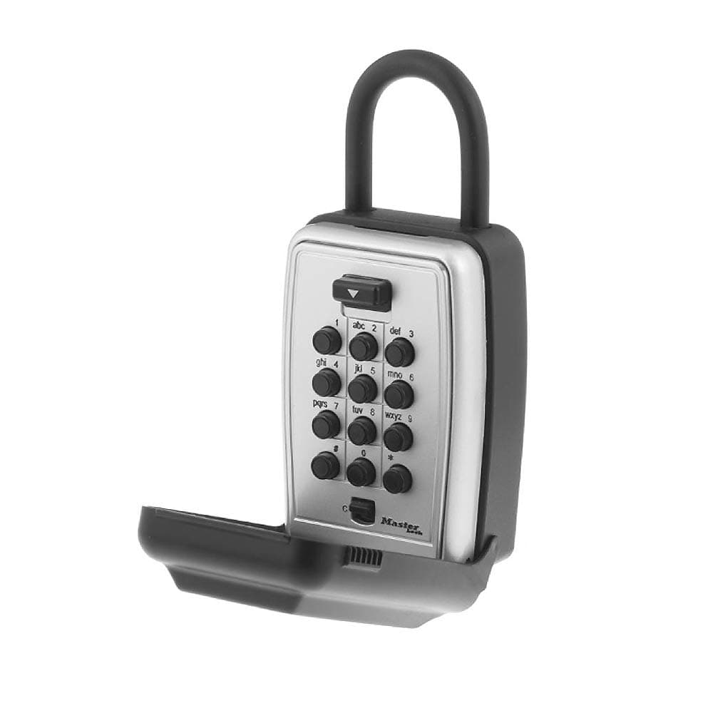 Master Lock Lock Box, Set Your Own Combination Push Button Portable Key Safe, 3-1/8 in. Wide, 5422D