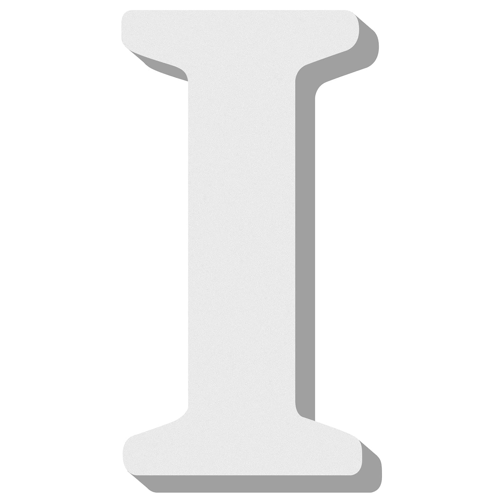 TatuoWooden Letters Large Wood Alphabets 5.9 Inch White DIY Capital Letter Decors for Home Wall Party Crafts Education Projects Making Supplies (Letter I)