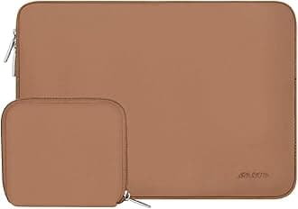 MOSISO Laptop Sleeve Compatible with MacBook Air/Pro, 13-13.3 inch Notebook, Compatible with MacBook Pro 14 inch M3 M2 M1 Chip Pro Max 2024-2021, Neoprene Bag with Small Case, Brown