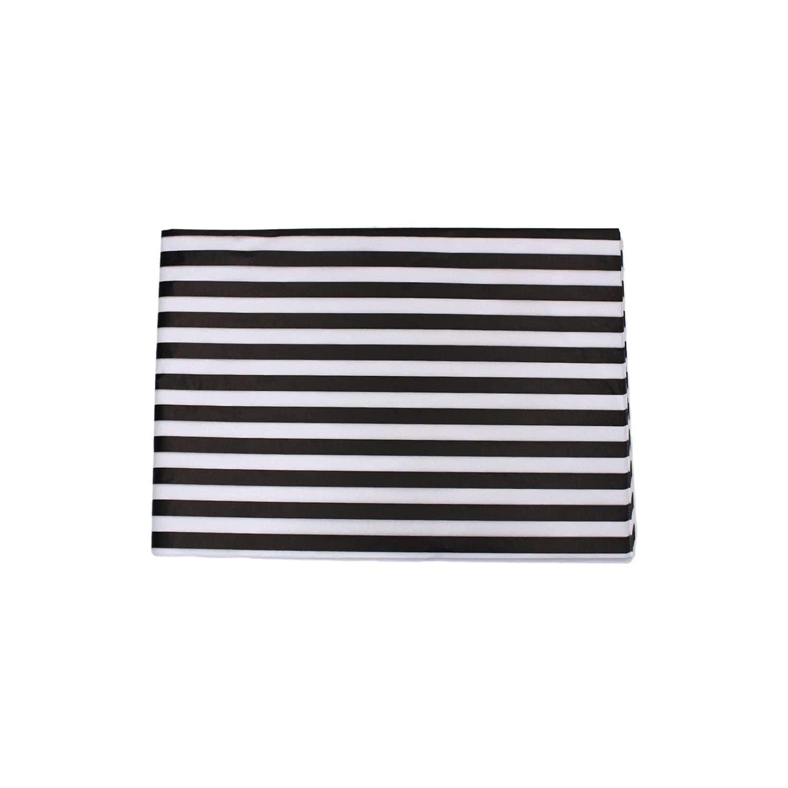 Md trade Stripes Tissue Paper Stripes Wrapping Paper, Black and White, 28 Inch by 20 Inch, 30 Sheets