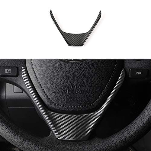 Carbon Fiber Color Steering Wheels Cover Trim Fit for Toyota RAV4 Corolla 2014 2015 2016 2017 2018