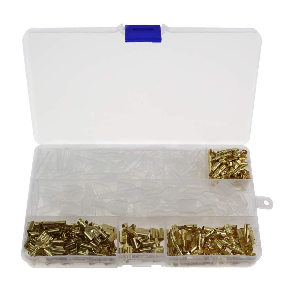 300 Pieces 3.9mm Motorcycle Bullet Male/Female/Double Female Terminal Connector Covers with Insulation Covers