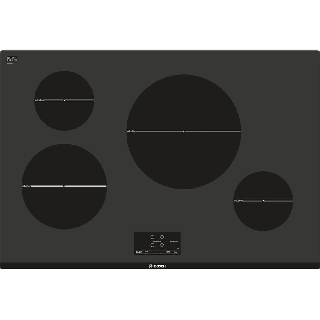 Bosch NIT5066UC 500 30" Black Electric Induction Cooktop