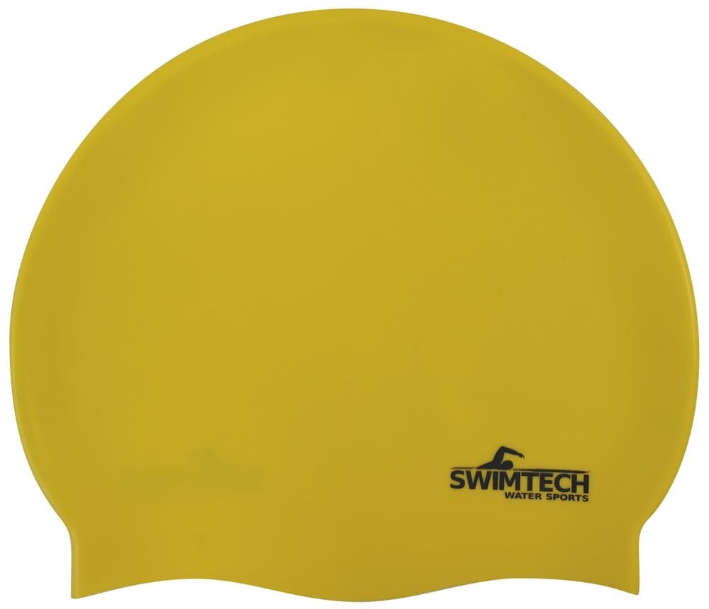 SwimTechSilicone Swimming Swim Cap Pool Water Hair Protection Adult