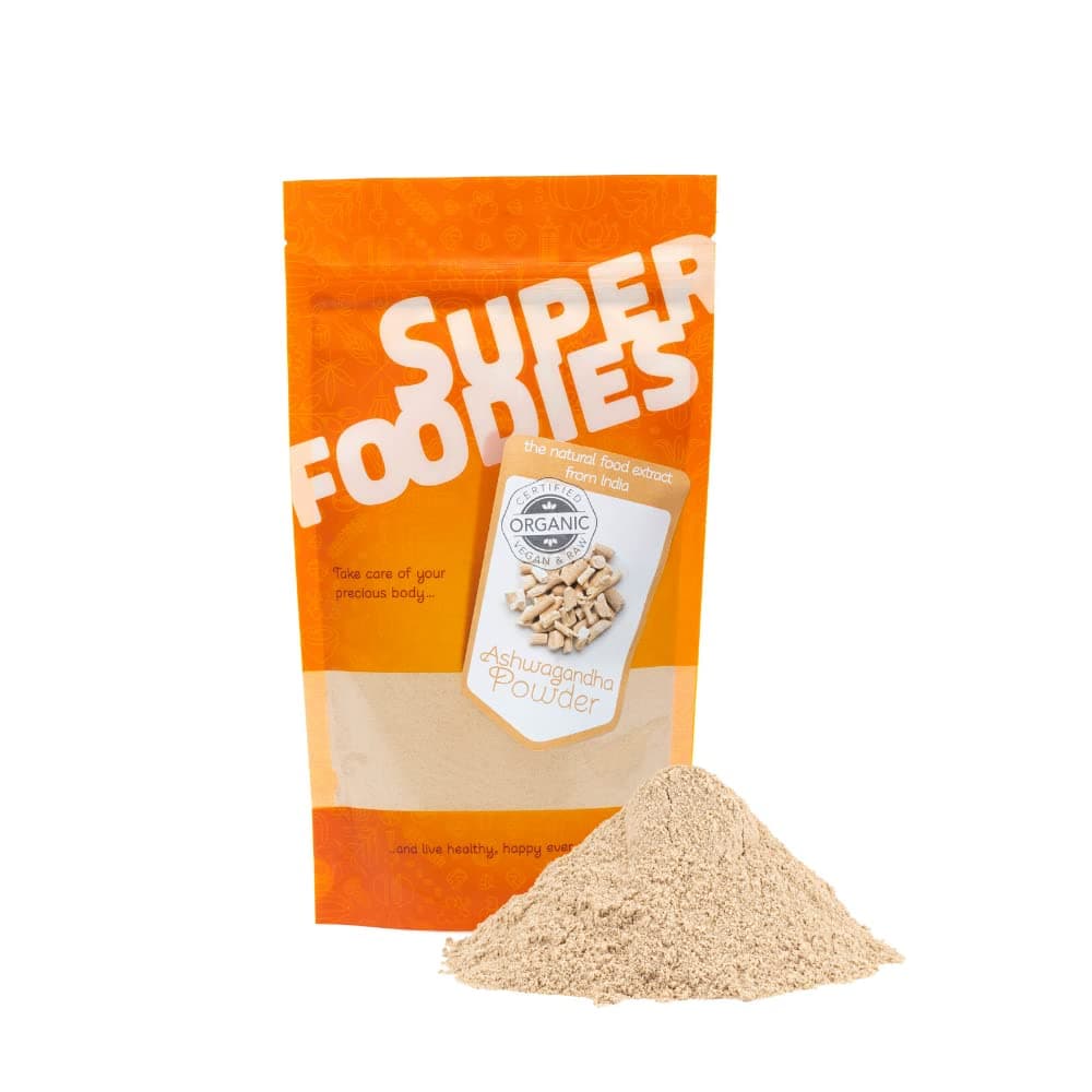 Superfoodies Raw Organic Ashwagandha Powder 100G - Made from The Root, Non-GMO