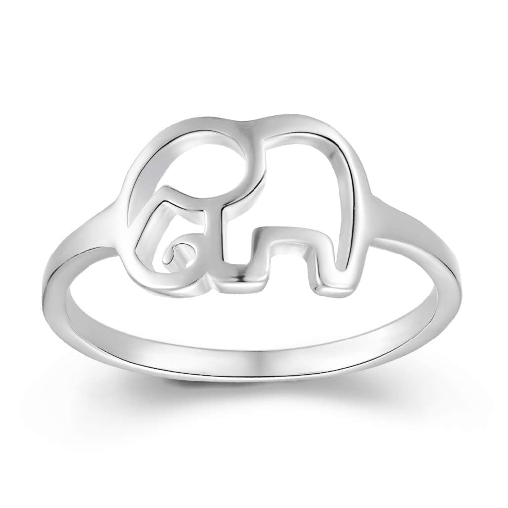 925 Sterling Silver Elephant Animal Ring Jewelry Bridesmaid Gift Favor