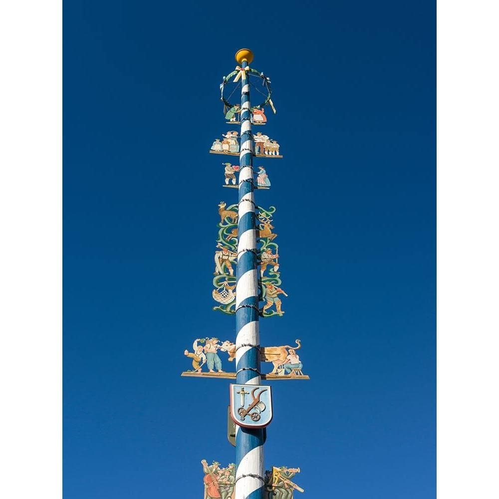 ArtDirectTraditional Bavarian Maypole (Maibaum) Village Schliersee in The Bavarian Alps-Bavaria-Germany III 8x10 UnFramed Art Print Poster Ready for Framing by Zwick, Martin