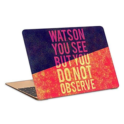 Postergully 13.3" Laptop Skin - Sherlock Holmes - Quote - Observe Watson