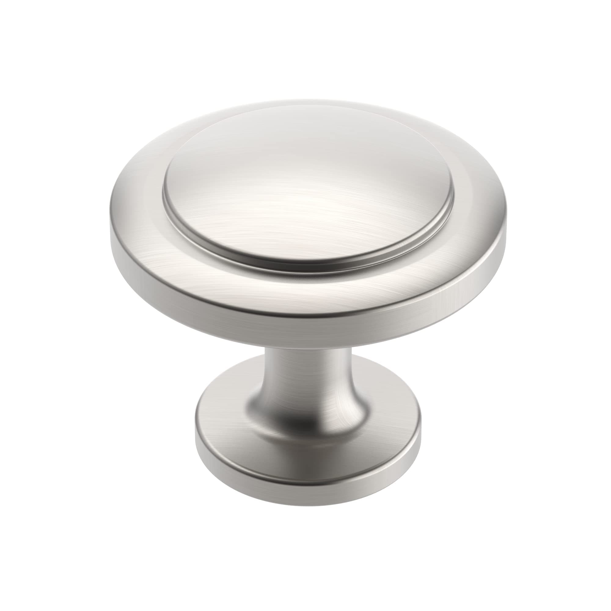 25 Pack Brushed Satin Nickel Cabinet Knobs, 1-1/4 Inch Diameter Round Kitchen Knobs for Cabinets and Drawers AL6012SN