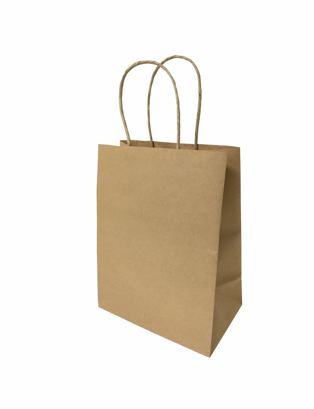 5.25"X3.25"X8"-200 Pc Metrogalaxy Premium Kraft Paper Bag, Gift Shopping Bag, Grocery Merchandise, Recycle Twisted Handle Bags, Color: Brown