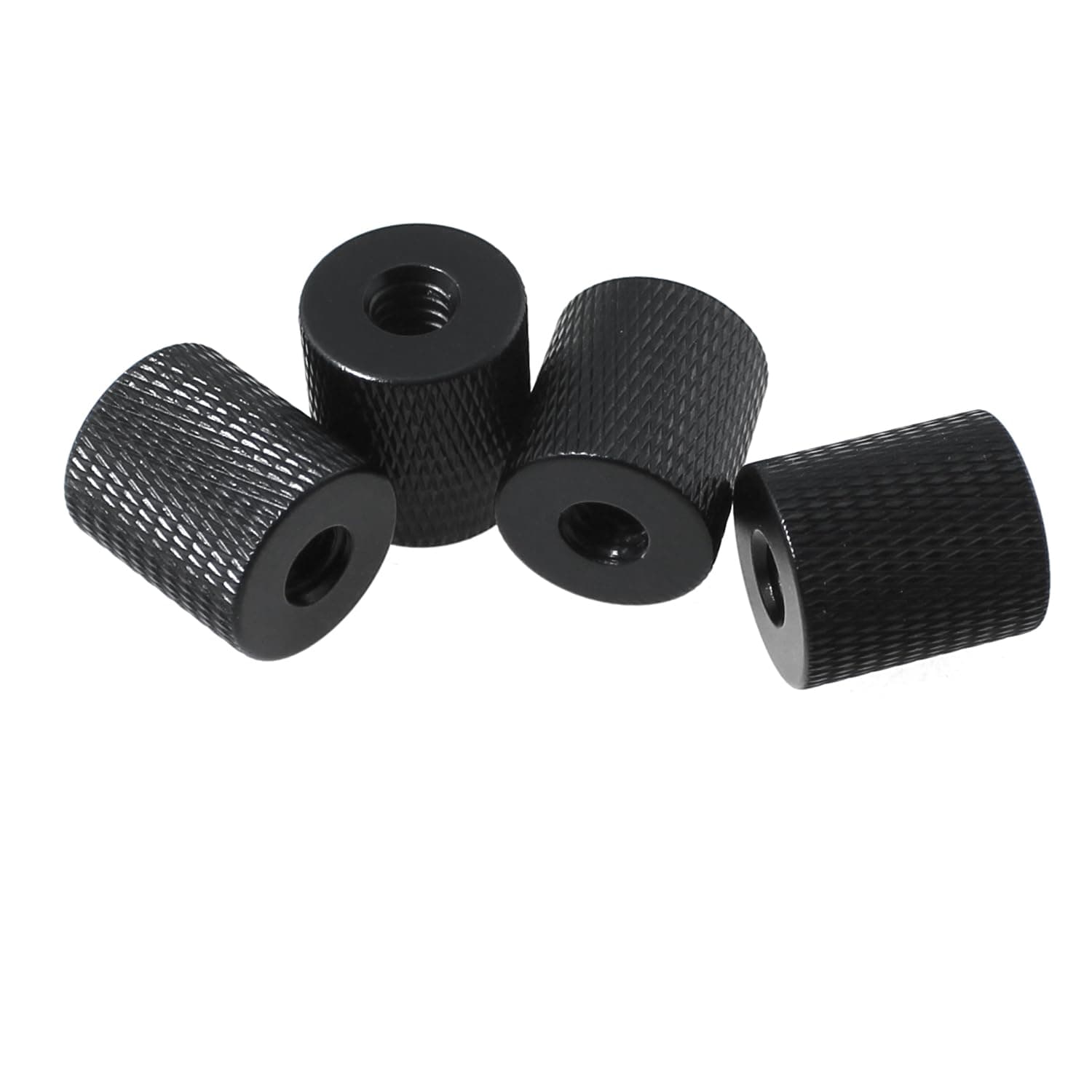 Maxmoral 4PCS 1/4 Inch Female to 1/4 Inch Female Tripod Nut Attachment Mounting Nut Articulating Arm Attachment Block Aluminium Barrel Nut Tripod Rig Replacement Part for Camera Tripod Accessory