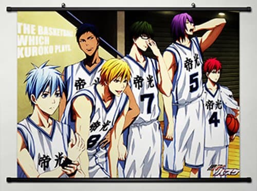 Home Decor Anime The Basketball Which Kuroko Plays Cosplay Wall Scroll Poster Kuroko Tetsuya Teiko High School Basketball Team 23.6 X 17.7 Inches-079