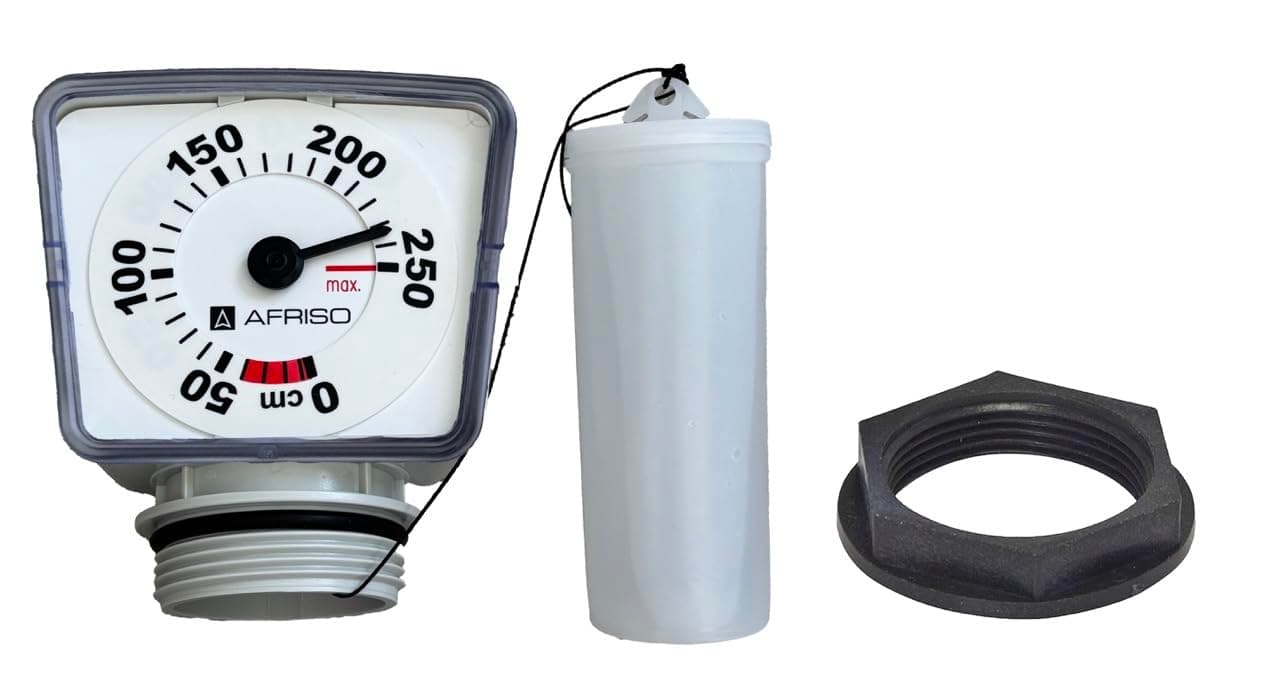 Adjustable Float Gauge for Oil/Fuel/Heating/Water - 1.1/2" With Backnut, Reversible 0-250cm Scale