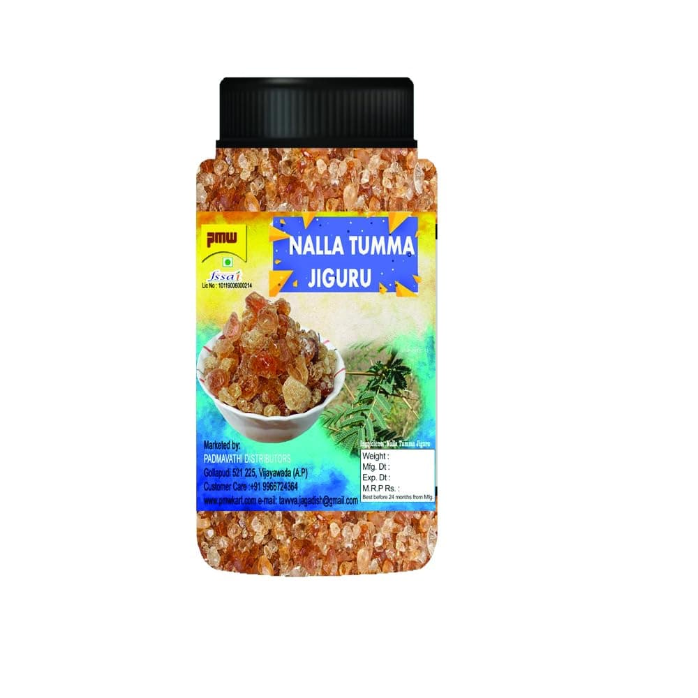 Pmw - Jar pack - Natural BABHUL Gum - Nalla Tumma JIGURU - Laddu Gond Edible 250 G