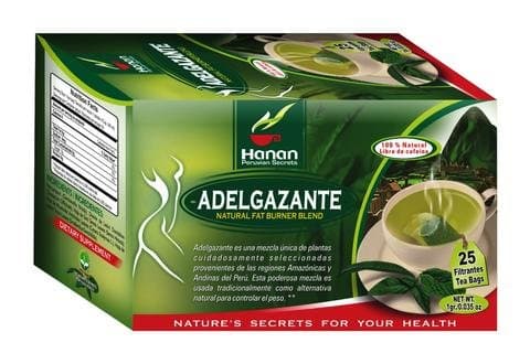 HANAN Teas Adelgazante 100% Natural Fat Burner Blend, 25 Tea Bags.