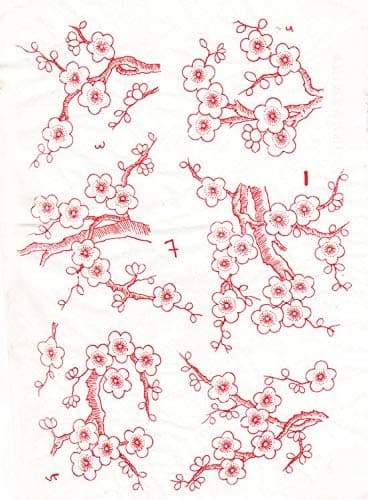 Ceramic Decals - Cherry Flower 7 (Red) 19 x 13 inch