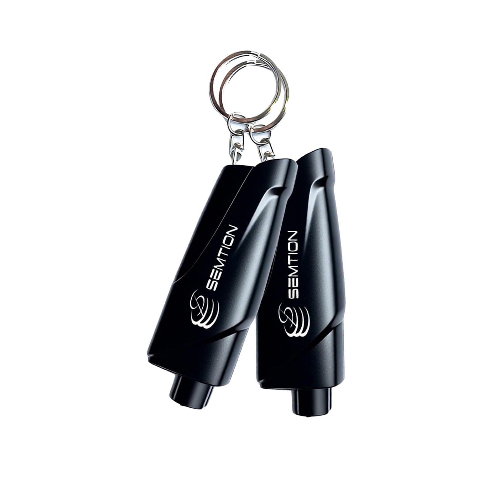 - Window Breaker Seatbelt Cutter with Keychain Car Emergency Escape Tool for Land and Underwater, Pack of 2 (Black-Black)