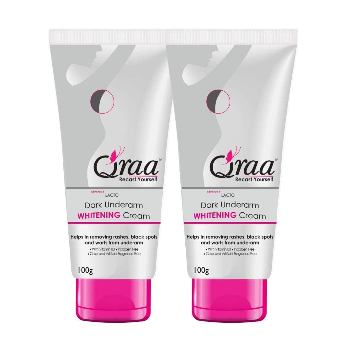 Qraa Dark Underarm Whitening Cream, 200 g (Pack of 2)