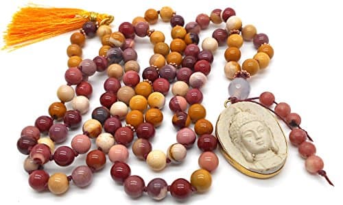 Palisade Mookaite 108 Bead Mala with Tibetan Pendant/Amulet