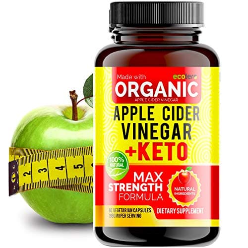 Apple Cider Vinegar Capsules with Mother + Keto BHB (High Potency 1950 mg), Keto Weight Loss Pills - Apple Cider Vinegar Pills for Weight Loss, Keto Pills Weight Loss, Keto Supplement