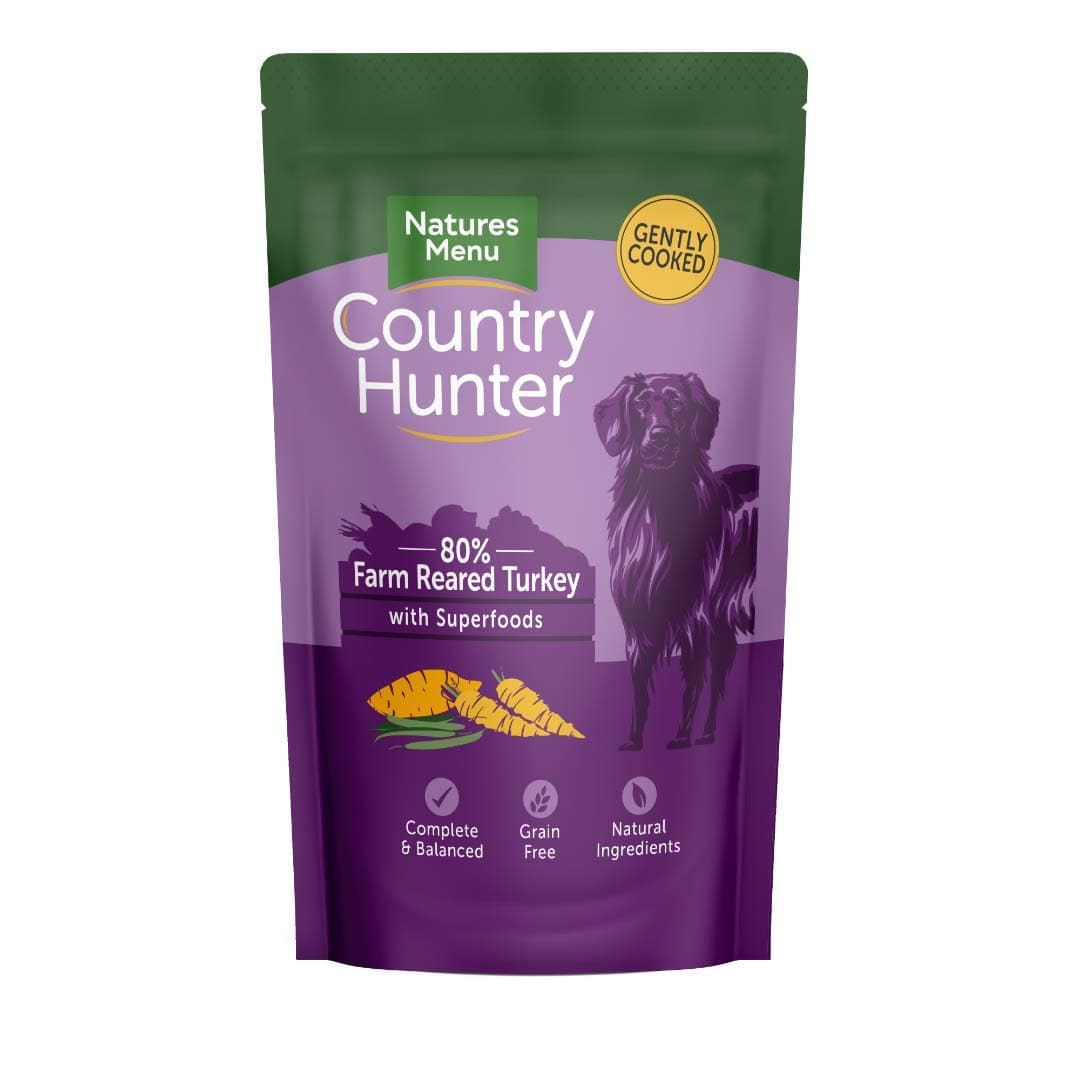 Country Hunter Dog Food Pouch Farm Reared Turkey 3 x (6 x 150g)