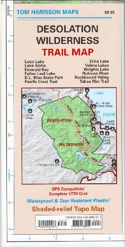 Desolation Wilderness Trail Map (Tom Harrison Maps)